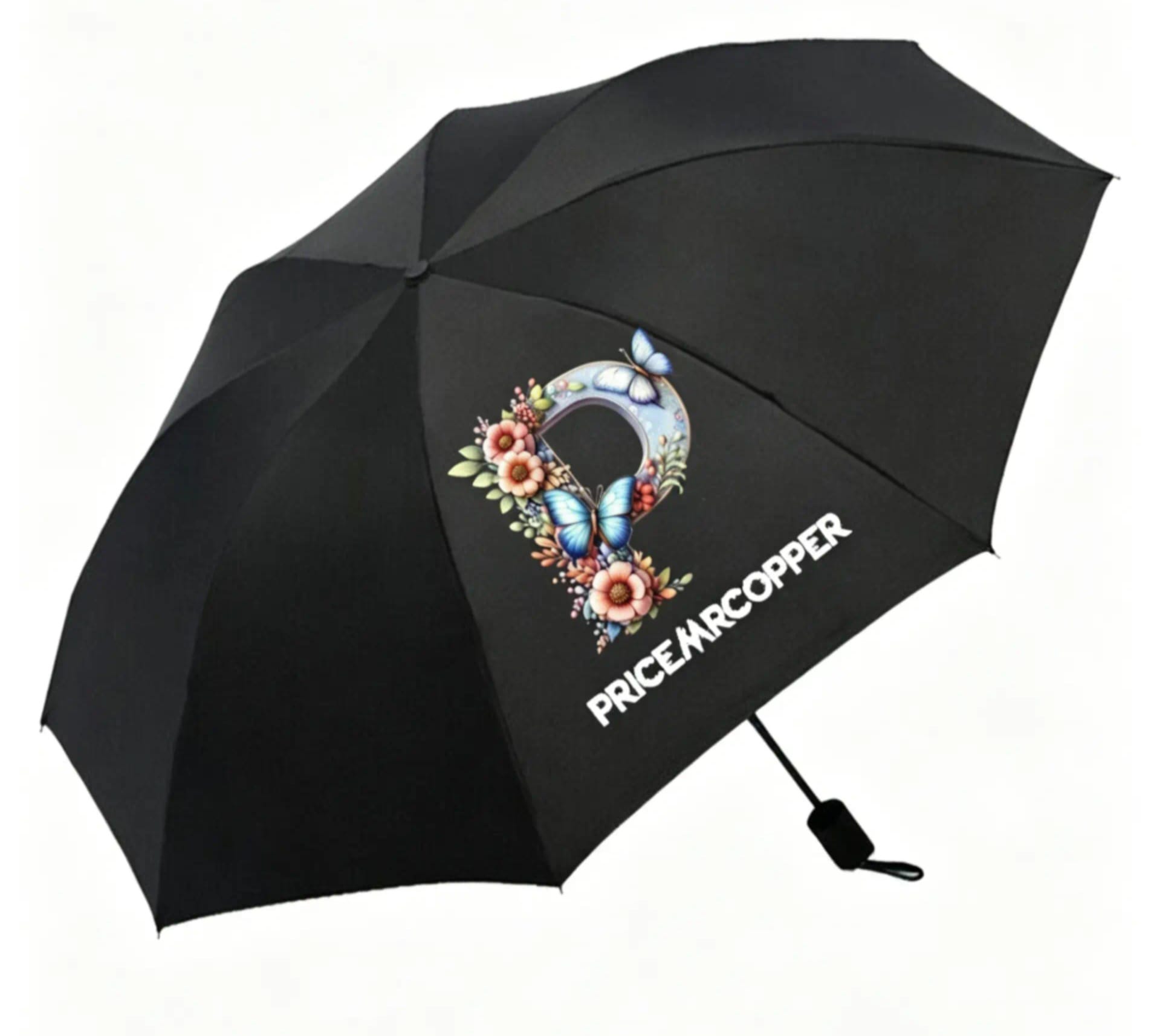 Printed Black Umbrella