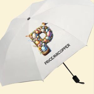 Printed White Umbrella